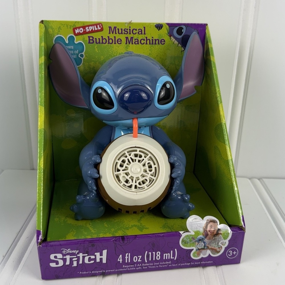 Disney Stitch No-Spill Musical Bubble‎ Machine by Little Kids Inc. (Ages 3+)